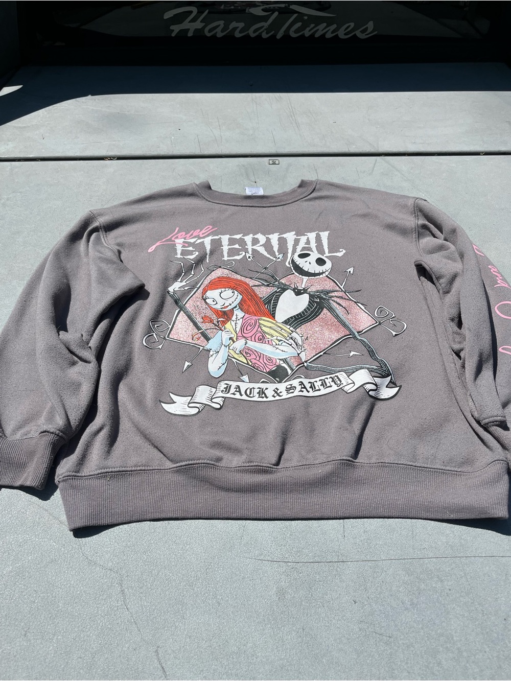 Disney Nightmare before Christmas Gray  Jack & Sally  Graphic Sweatshirt